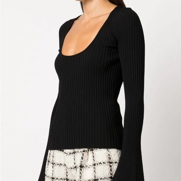 NWT Anine Bing Ribbed Scoopneck Sweater - Picture 4 of 8